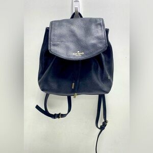Kate Spade Black Pebbled Leather Backpack EUC
